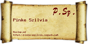 Pinke Szilvia névjegykártya