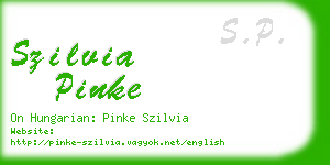 szilvia pinke business card